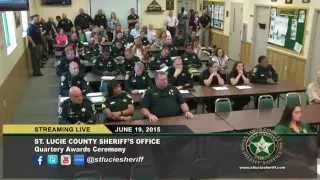 St. Lucie Sheriff's Office Quarterly Awards 2015