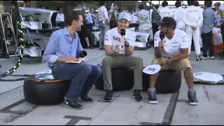 Rosberg and Hamilton interview @ BBC 2013 F1 Japanese GP