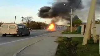 Взрыв на трассе в Усть Джегуте