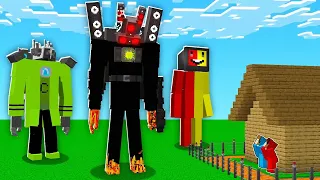 SPEAKMAN TITAN DE YOUTUBERS VS. CASA SEGURA NO MINECRAFT