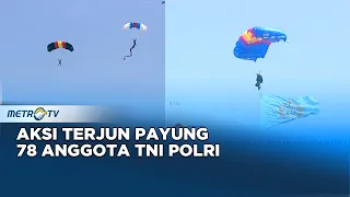 Penampilan Terjun Payung Prajurit TNI