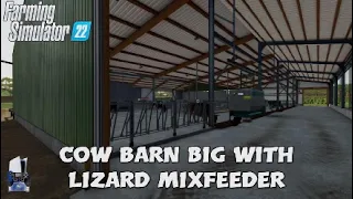 FS22  New Mod (console): Cow Barn Big With LIZARD Mixfeeder | Mods in the spots # 308