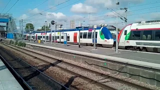 passage des trains de ile de france en gare de PANTIN