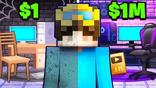 $1 vs $1,000,000 Gaming Room In Minecraft!