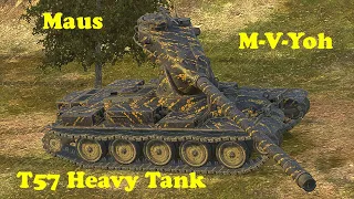 Maus ● M-V-Yoh ● T57 Heavy Tank - WoT Blitz UZ Gaming