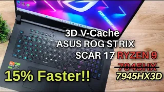 3D V-Cache AMD Ryzen 9 7945HX3D Laptop - 15% FASTER!!