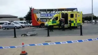 Road accident involving bicycle and skip truck in Spring Bank, Hull