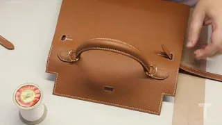 Quy trình để khâu và hoàn thiện túi xách Hermes Kelly epsom