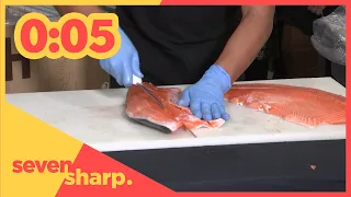 Attempting to break Gordon Ramsay's fillet-a-fish world record