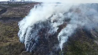 Природный пожар вблизи  Эссо
