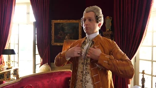 French gentleman getting dressed in the 18th century.