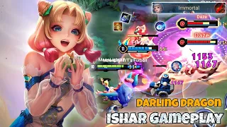 Ishar Mid Lane Pro Gameplay | New Skin Darling Dragon | Arena of Valor Liên Quân mobile CoT