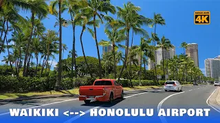 Round-trip Driving Between Waikiki and Honolulu Airport 🌈 Daniel K. Inouye International Airport