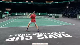 The Jack Sock Forehand in 2022: unique technique, crazy wrist action, slow motion | Davis Cup Finals