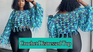 How To Make A Crochet Distressed Top