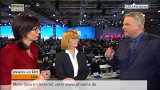 Interview mit Elisabeth Niejahr und Martina Fietz beim CDU-Parteitag am 26.02.18