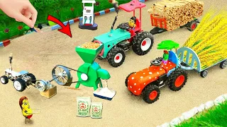 Mini Tractor transporting | bulldozer making shaff fluor mill machine science project |@NsTvKing