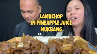 LAMBCHOP in PINEAPPLE JUICE RECIPE Mukbang💛 | Lambchop | Lutong Pinoy | Couple's Mukbang