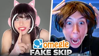 Fake Skipping Omegle Prank as a Fake Girl