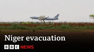 Niger: France starts evacuation flights after coup - BBC News