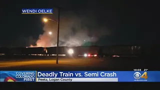 1 Dead In Train-Semi Collision