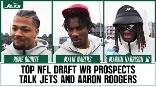 NFL Draft WR prospects Marvin Harrison Jr, Malik Nabers & Rome Odunze on Jets & Aaron Rodgers | SNY