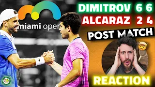 Dimitrov def. Alcaraz | Post Match Reaction | Miami Open 2024 Quarter Final