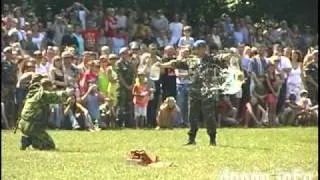 Разбивание кирпичей, бутылок с водкой о голову