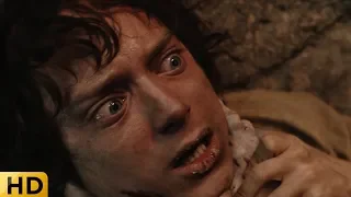 Голлум нападает на Фродо и Сэма на склоне Роковой горы. Властелин колец: Возвращение короля.