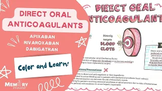 Direct Oral Anticoagulants Made Easy (Mnemonics, Mechanism of Action, Side Effects, Counseling)