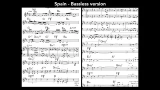 Spain Bassless version for Bassplayer (no bass)