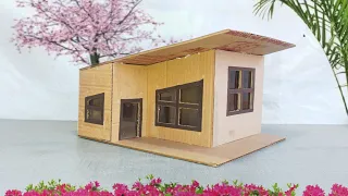 DIY एक सुंदर Artful कार्डबोर्ड House प्रोजेक्ट डिज़ाइन बनाएं || Making a home #diy #cardboardhouse