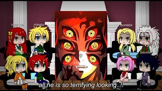 naruto family react to naruto as kokushibo || part 1 || #reaction #naruto #demonslayer