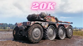 Panhard EBR 105 20K Spot + Damage World of Tanks , WoT Replays tank game