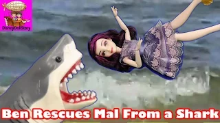 Ben Rescues Mal from a Shark - Part 3 - Moana and Descendants Series Disney