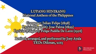 "Lupang Hinirang" - National Anthem of the Philippines [Joey Ayala version, TEDx Diliman 2013]