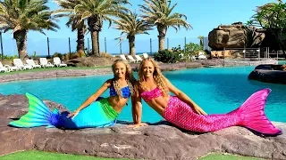 MERMAIDS in the POOL for a DAY!