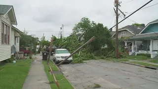 EF0 tornado touches down in New Orleans leaving a line of damage