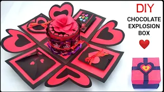 Chocolate Explosion Box For Birthday/Anniversary/Valentines Day/Handmade Explosion Box Tutorial/DIY