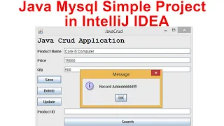 Java Mysql simple project  in IntelliJ IDEA