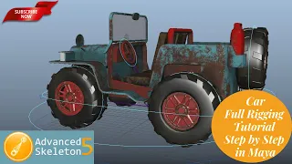 Simple Car Rig in Maya - with Advanced Skeleton / Vehicle Rigging