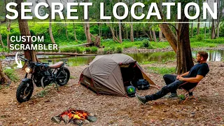 ★ ASMR Solo MOTORCYCLE CAMPING - Silent Vlog - Beautiful Location