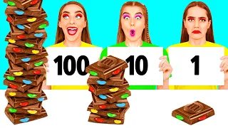 100 Layers of Food Challenge | Funny Situations by DaRaDa Challenge