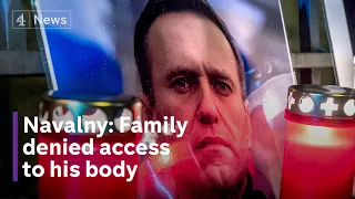 Navalny: Family refused access to body as hundreds detained in Russia