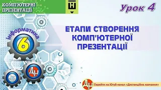 Урок 4. Етапи створення комп'ютерної презентації