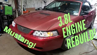 Ford Mustang engine rebuild! 3.8l v6