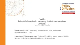 Panel 7.1 - Policy diffusion and policy transfers in East Asia: new unexplored patterns?