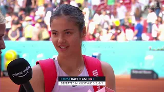 Emma Raducanu 'just vibing out' on her first clay court season #MMOpen 2022 Post-Match Interview