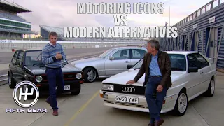 Motoring Icons: Golf GTI, Audi Quattro & Merc E55 VS their modern alternatives | Fifth Gear