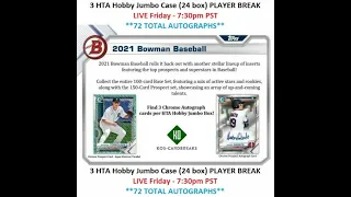 2021 Bowman HTA Jumbo 3 Case Player Break 4/30/21